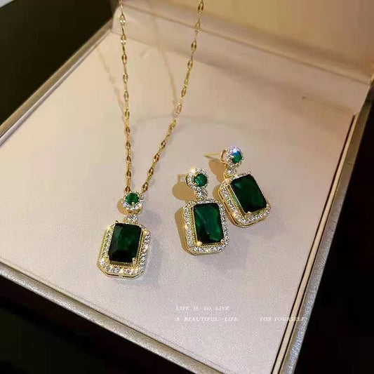 3 Piece Set Luxury Emerald