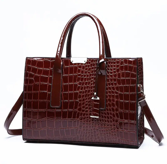 Crocodile Print Women Handbag