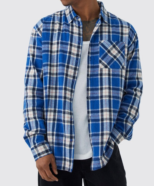 Oversized long Sleeve Check Shirt