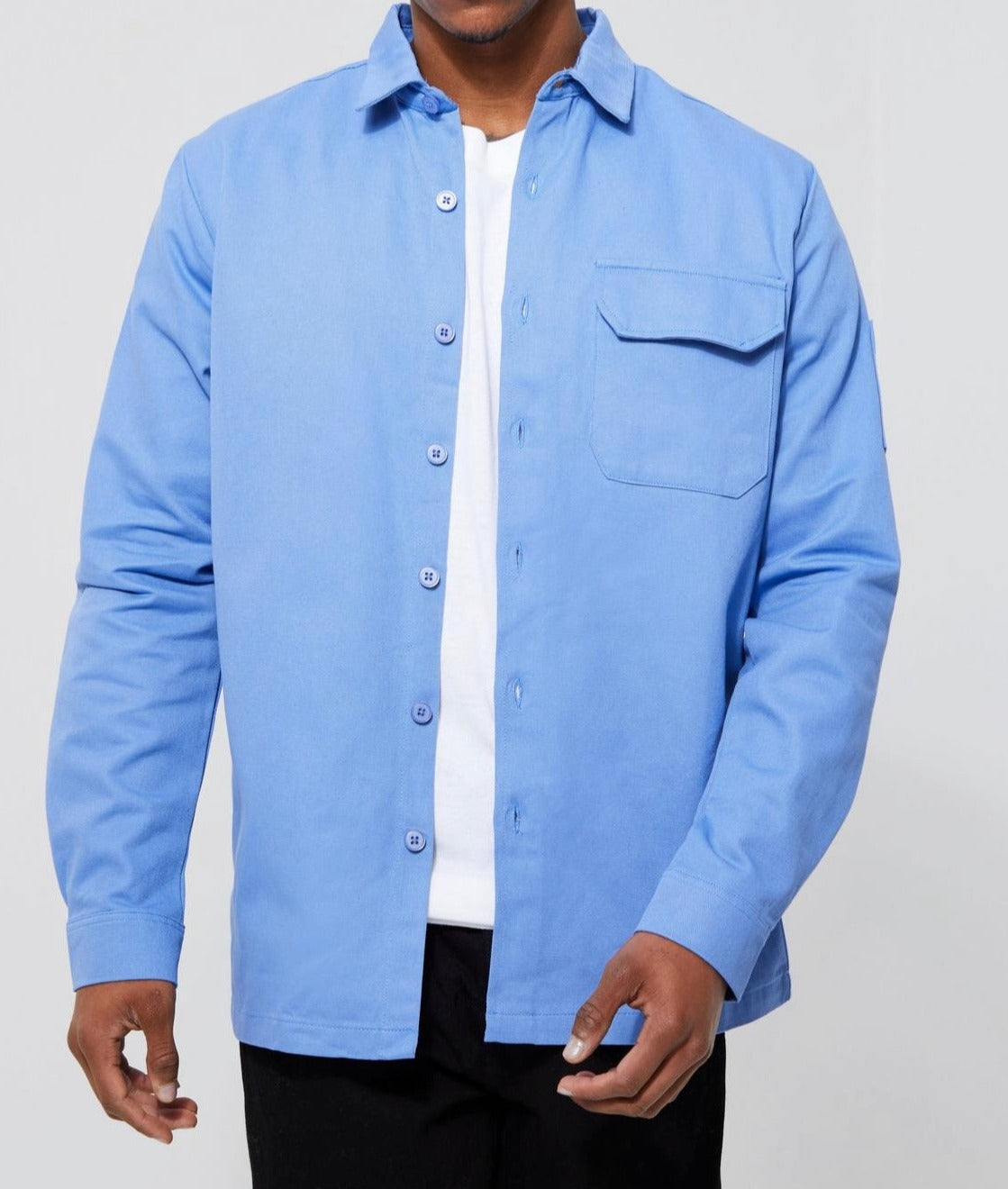 Long Sleeve Twill Overshirt