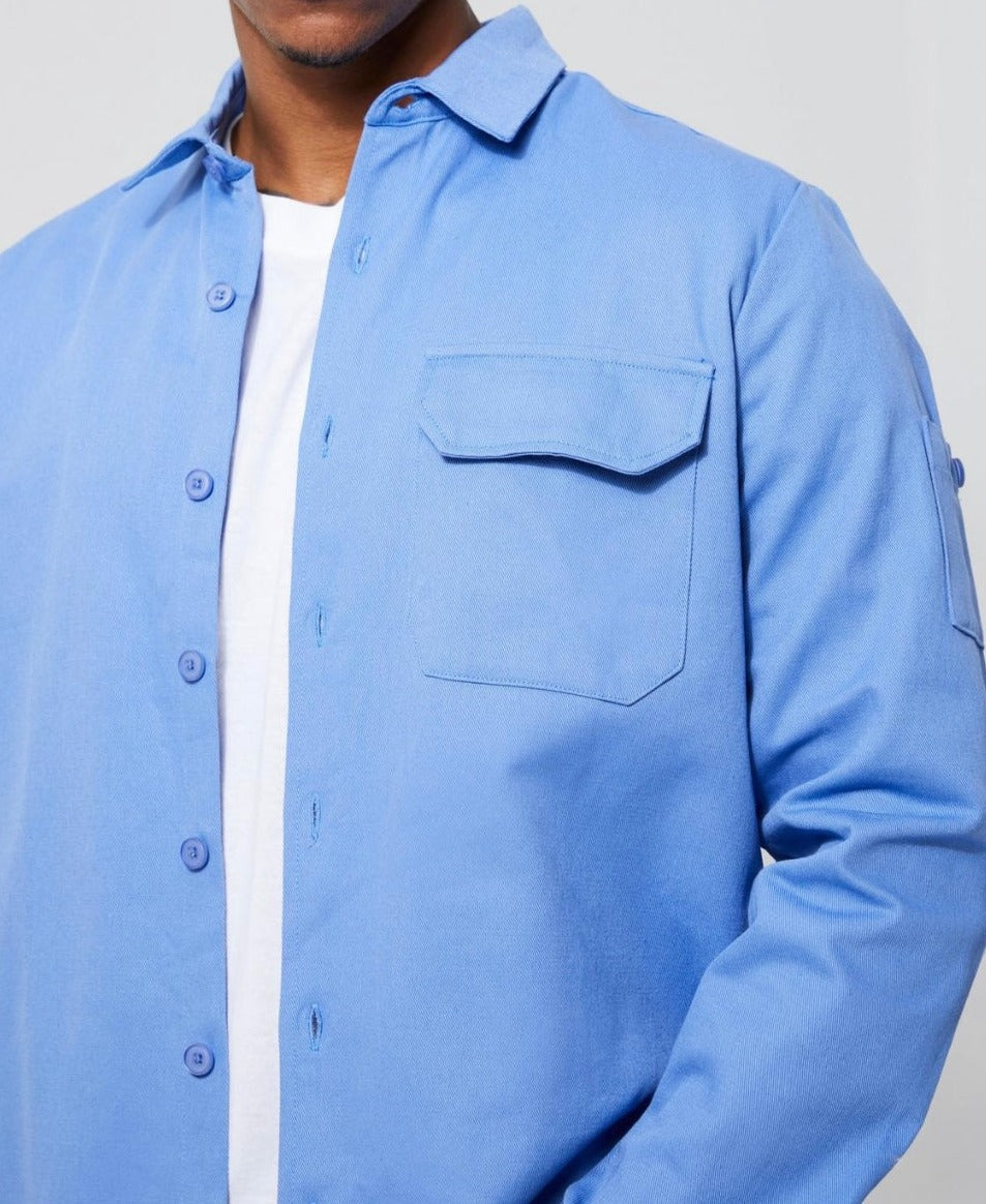 Long Sleeve Twill Overshirt