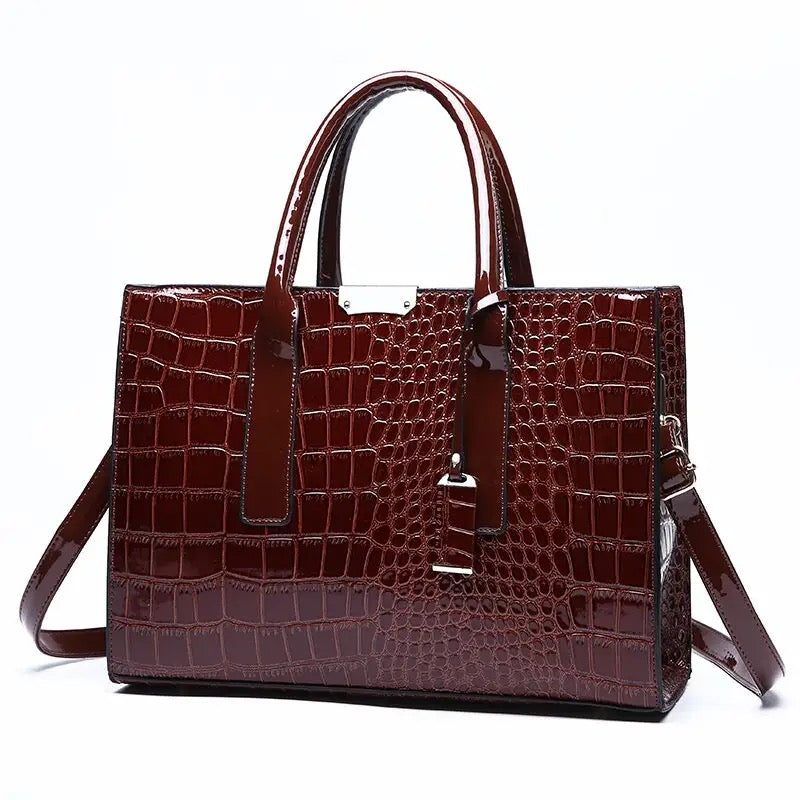 Crocodile Print Women Handbag