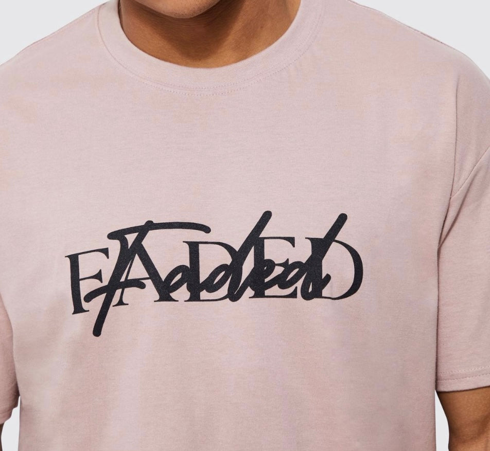 Oversized Faded Script T-shirt