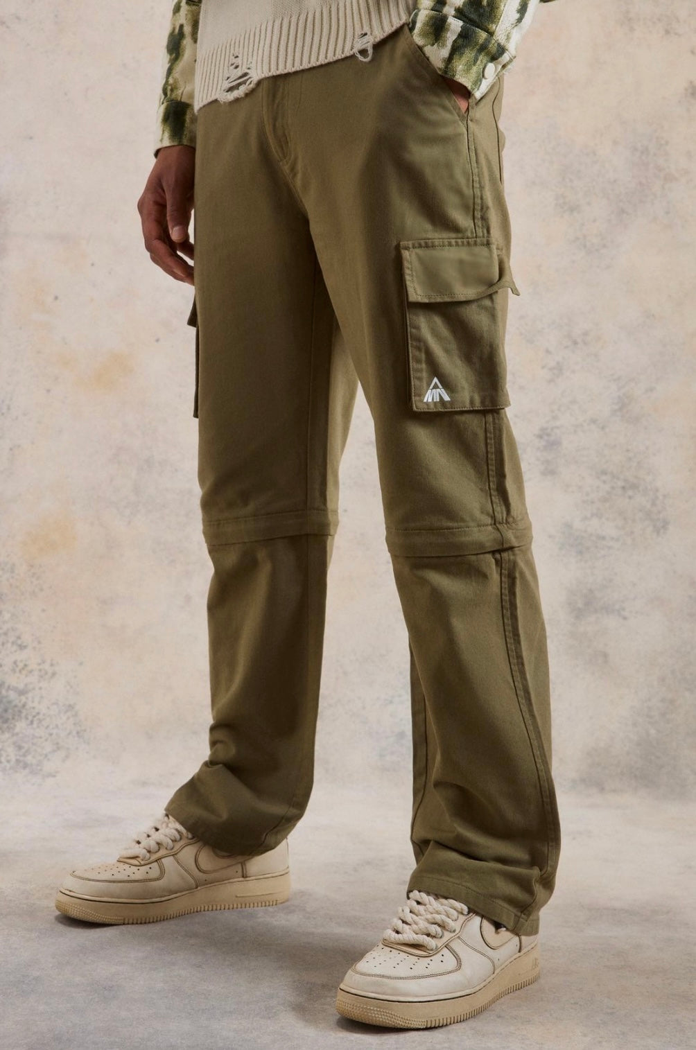 Fixed Waist Relaxed Zip Off Leg cargo Trouser